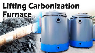 Lifting Carbonization Furnace Great Tool For Making Charcoalcharcoal carbonizationfurnace [upl. by Changaris]