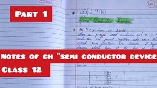 notes of ch quot semi conductor devices quot class 12 physics fyp pw youtube yt youtubeindia [upl. by Nirraj]