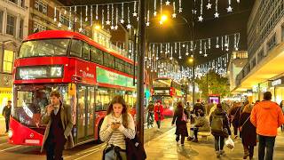 2024 London Christmas Lights Tour ✨ Oxford Street Christmas Lights Walk amp Shop Displays 🎄 4K HDR [upl. by Koren]