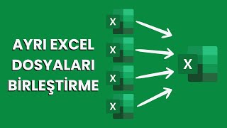 Ayrı Excel dosyaları tek sayfada birleştirme nasıl yapılır [upl. by Furnary424]