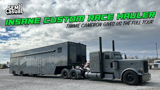 Sickest Race Hauler Ever Custom Peterbilt with a 5150 trailer [upl. by Cini]