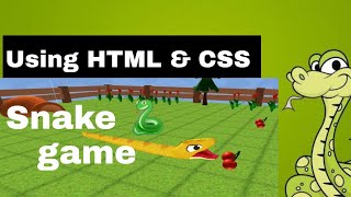 how to make snake 🐍 game using HTML and CSS [upl. by Lemmy557]