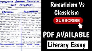 Difference Between Romanticism and Classicism [upl. by Nadler]