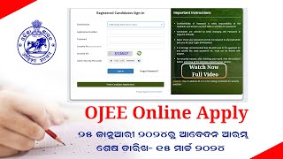 How to apply ojee 2024 online ojee online apply 2024 [upl. by Ennaj]