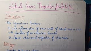 Lateral Sinus Thrombosis ENT [upl. by Dudden]