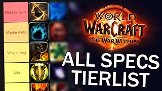 My preliminary TWW M Tier list for most specs [upl. by Ahsoym]