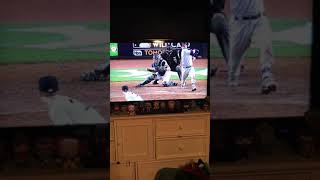 Yankees catcher Gary Sanchez gets hit in groin by baseball [upl. by Healion]