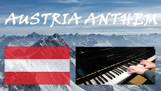 Österreichische Bundeshymne national anthem of Austria Liedtext im Untertitel [upl. by Anelahs]