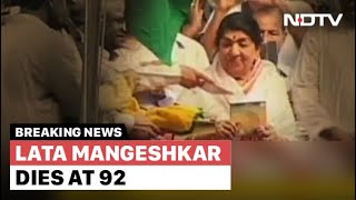 Lata Mangeshkar Dies At 92 After Being Hospitalised With Covid [upl. by Redmer]