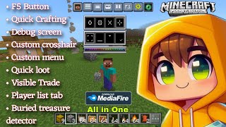 HUDMod For Minecraft PE 121  All in one Survival Pack For Minecraft PEBE [upl. by Marilou]