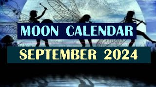 Moon Calendar and a Calendar of Haircuts for SEPTEMBER 2024 [upl. by Aerdnaz832]