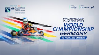 FIA Karting World Championship 2023 KZKZ2KZ2 Masters Saturday [upl. by Gnuy499]