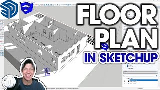 Getting Started with SketchUp Pro for Beginners 5  FLOOR PLAN [upl. by Nesyla429]