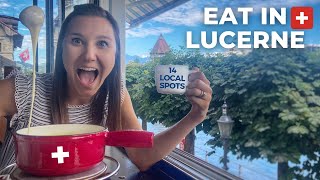 Lucerne Food Tour  Where to Eat In Lucerne Switzerland  Swiss Fondue Chocolate Cheese amp More [upl. by Ahseya]