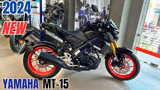 2024 New Yamaha MT 15 Metallic Black Color❤ DLX Model Detail Review ✅Price New feature 🔥 [upl. by Asel]