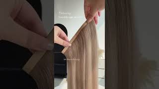 Invisible Tape In Weft extensions muyihair weftextensions tapehair tapeinweft [upl. by Joannes]