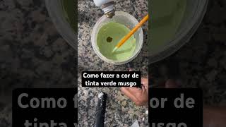 Como fazer a cor de tinta verde musgo dicas tinta rolo video pintor [upl. by Dulcy999]