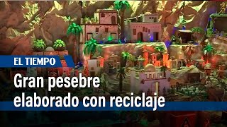 Vecinos del barrio Nuevo Techo crean un pesebre con material reciclable  El Tiempo [upl. by Giusto10]