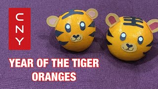 賀年摺紙  CNY Year of the TIGER orange decor DIY  My Original Creation [upl. by Jenn164]