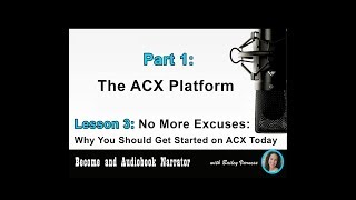 Become an Audiobook Narrator  Part 1 Lesson 3  “No More Excuses” [upl. by Siroval]