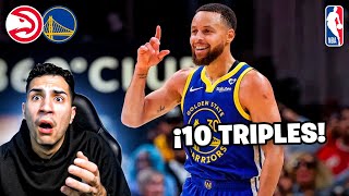 ¡CURRY METE 10 TRIPLES y 60 PUNTOS 😱 ¿Pero… GANARÁN  WARRIORS vs HAWKS 42 [upl. by Atirehc]