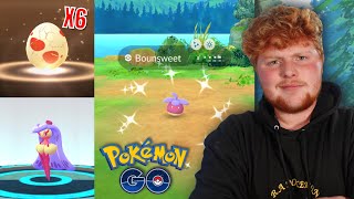 AMAZING SHUNDO Bounsweet HUNT Bounsweet Community day Pokémon Go [upl. by Strep]