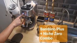 Breville Bambino Plus and Niche Zero workflow quick video [upl. by Aitas]