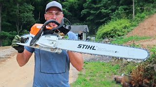 Biggest Chainsaw I Ever Used Stihl ms400c Chainsaw [upl. by Ssegrub13]