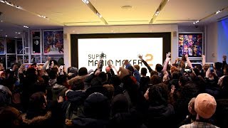 Super Mario Maker 2 Reveal Live Reactions at Nintendo NY [upl. by Nerol847]