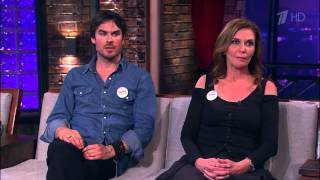 Ivana Chubbuck and Ian Somerhalder on Russias quotEvening with Ivan Urgantquot [upl. by Starlene]