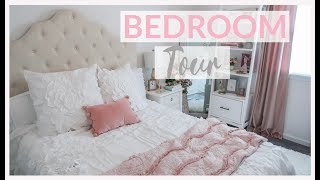 PINK amp WHITE BEDROOM TOUR  LACE amp LASHES [upl. by Tarra]