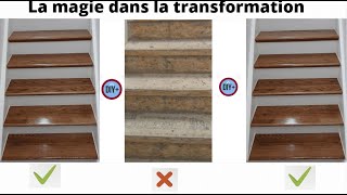 Escalier transformation  du tapis en marches de bois [upl. by Newman832]