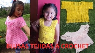 Blusas tejidas a crochet  TEJIDOS OLGA HUAMAN [upl. by Oranneg768]