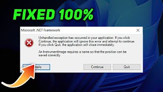 FIX  Unhandled Exception has Occurred in a Component in Your Application [upl. by Ahsinhoj810]