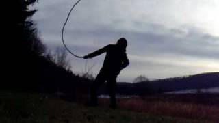 Práskání bičem  Bullwhip cracking  Latigo siluete [upl. by Perlie]