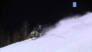 Winter X Games 2012 First Snowmobile Front Flip Slow Motion [upl. by Hgielanna]