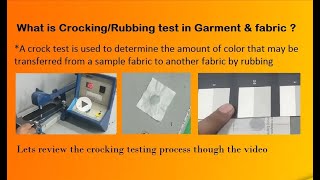 How to perform crocking test Garmentperformance test [upl. by Llertal111]