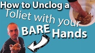 Unclog a Toilet With Your Bare Hands  DISGUSTING [upl. by Aniad]