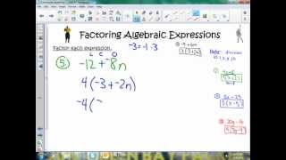 Factoring Algebraic Expressions [upl. by Arivle]