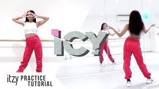 PRACTICE ITZY  ICY  Dance Tutorial  SLOWED  MIRRORED [upl. by Sirovat]