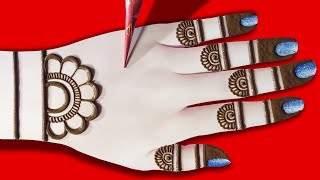 Easy Mehndi For Raksha Bandhan Special Back Hand Mehndi Design Simple Arabic Mehandi ka design [upl. by Barry]