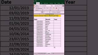 👉excel me date of month kaise nikale how to convert date of month excel dataentry excelformula [upl. by Downing811]