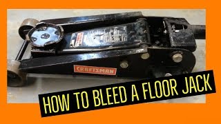 How to properly Bleed a Floor Jack [upl. by Warren28]