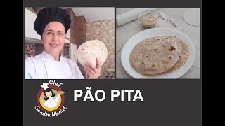 PÃO PITA SEM FARINHA DE TRIGO e SEM OVOS com fermento natural levain sem lactose sem leite [upl. by Fattal]