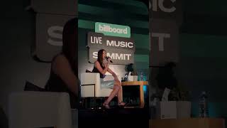 Olivia Rodrigo talking about her GUTS World Tour encore tops at the Billboard Live Music Summit [upl. by Sgninnej]