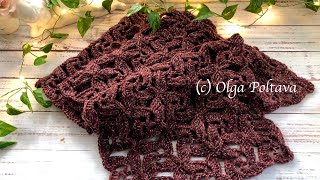 Gorgeous Lacy Scarf UniqueUnusual Pattern Expression Fiber Arts yarn Crochet Video Tutorial [upl. by Albertson679]