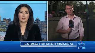 Riot erupts at music festival in East Vancouver [upl. by Culbert]