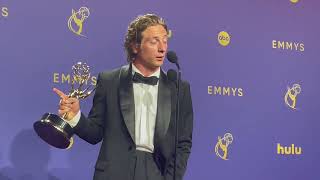 Jeremy Allen White Best Comedy Actor The Bear 2024 Emmys press room interview [upl. by Suellen]