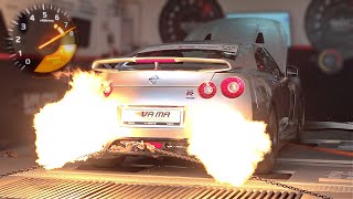 800HP Nissan GTR FLAMETHROWER on the DYNO by VAMA  Feat Garret G25660 Turbos amp Forged Internals🔥 [upl. by Jarvey]