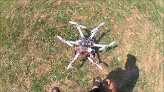 DJI F550 Hexacopter with NAZAGPS first successful flight part 1 [upl. by Suiravat559]